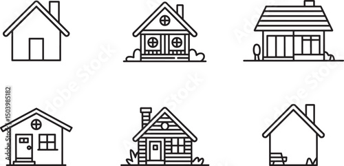 Home and Real Estate Outline Icons