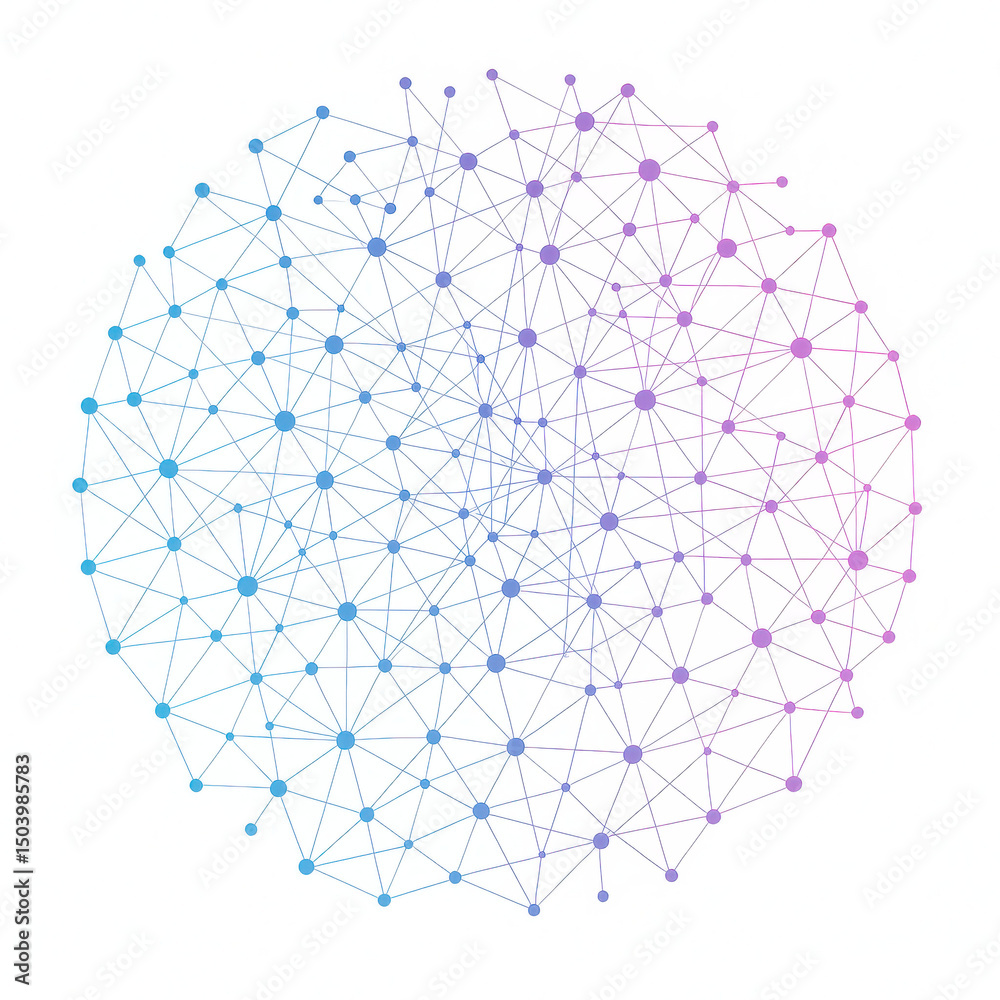 Abstract design featuring a network of dots and lines, modern geometric pattern representing connectivity, vibrant color scheme, ideal for tech themes. Abstract design featuring a network of dots and lines, modern geometric pattern representing connectivity, vibrant color scheme, ideal for tech themes.