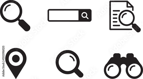 Search and Discovery Outline Icons