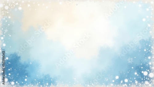Delicate White Flowers on Light Blue Backdrop