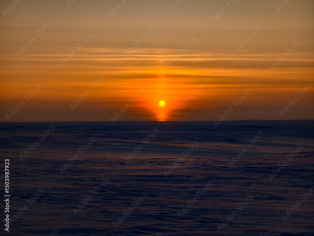Fototapeta premium sunset in winter place