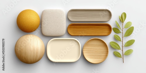 a minimalist cloud-based project board concept with neutral tones and simplified shapes