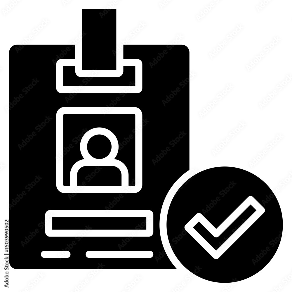 Name Badge glyph icon