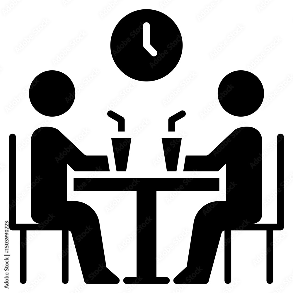 Fototapeta premium Lunch Break glyph icon