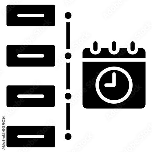 Project Timeline glyph icon