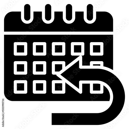 Return Calendar glyph icon