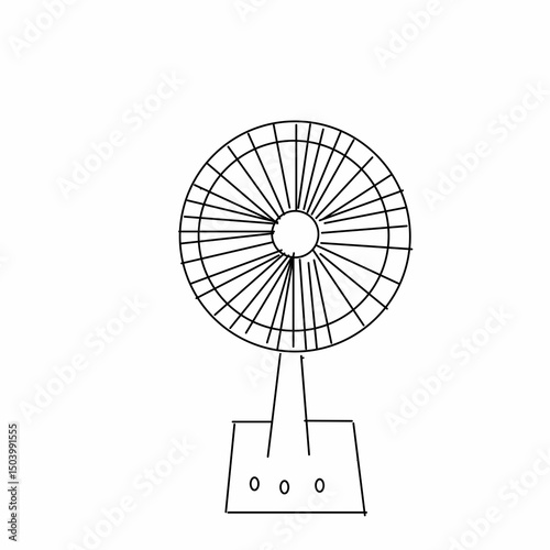 Vector icon of an electric fan