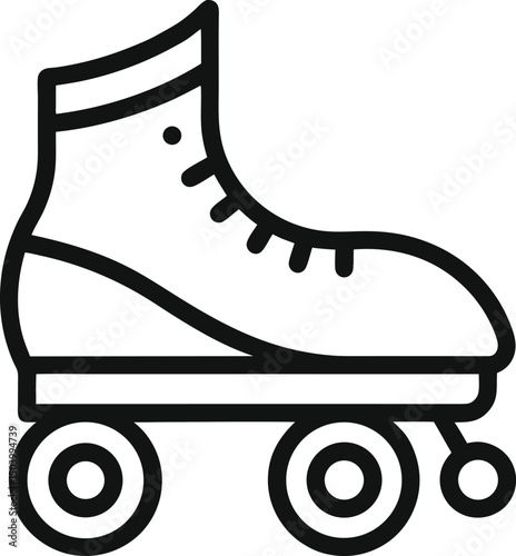 vector illustration of a Retro Roller Skates