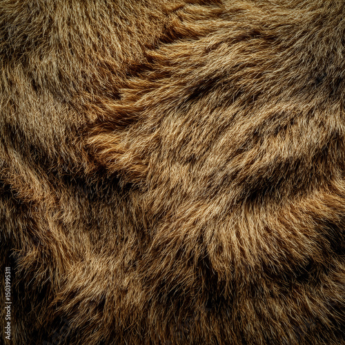 Wallpaper Mural Short Brown Fur Texture Close-Up Torontodigital.ca