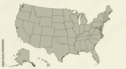 United States Map: A Simple Outline of States
