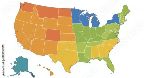 United States Regional Map: A Colorful Geographic Division