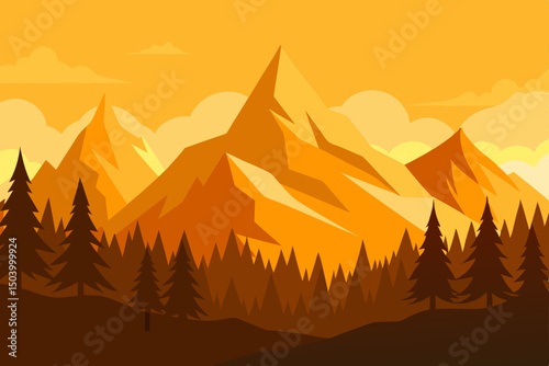 warm golden forest clearing surrounded by tal.svg