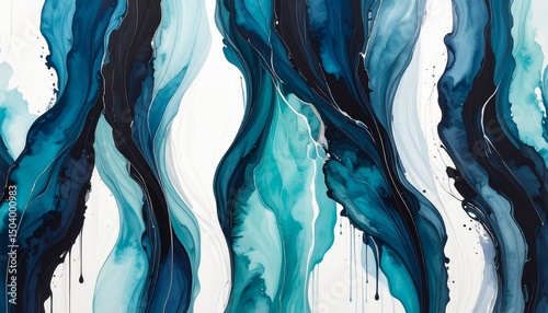 abstract blue waves background