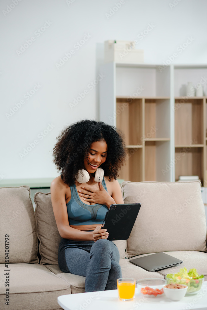 Woman enjoys a fresh salad with fruits and juice, embodying wellness, nutrition, and vitality Woman enjoys a fresh salad with fruits and juice, embodying wellness, nutrition, and vitality