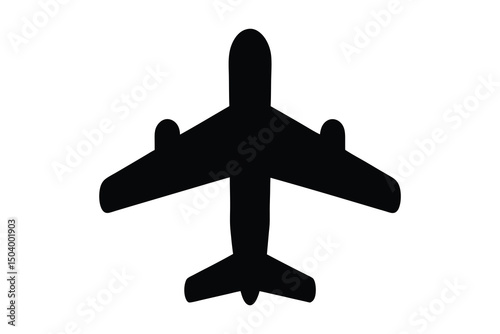 Airplane silhouette vector , Airplane icon, Airplane clipart