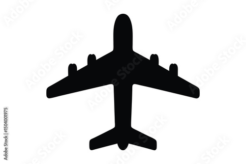 Airplane silhouette vector , Airplane icon, Airplane clipart