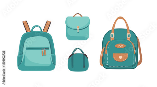 Collection of Stylish Teal Backpacks and Bags for Outdoor Adventure and Everyday Use