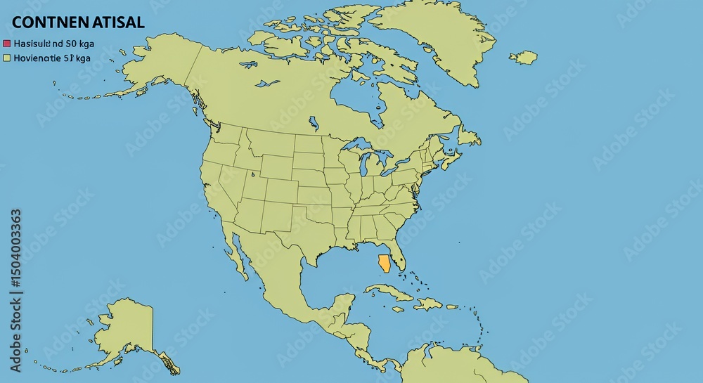Obraz premium North America Map: Illustrating a Specific Geographic Location in Florida