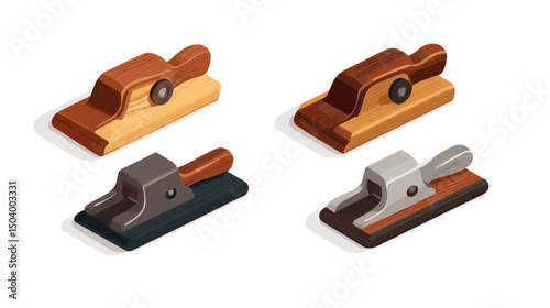 Collection of Various Woodworking Planes in Different Colors and Designs on a Flat Surface
