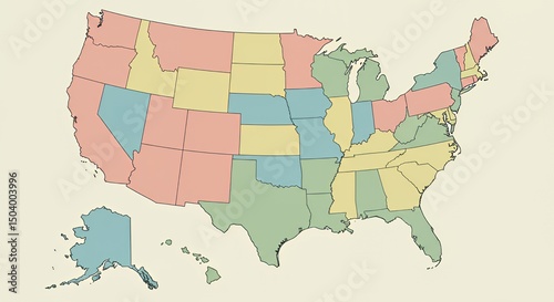 United States Map: A Colorful Representation of States