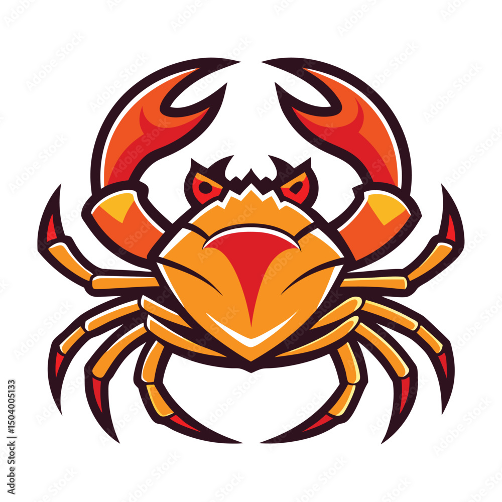 Fototapeta premium crab-color isolated-crab-on-white-background