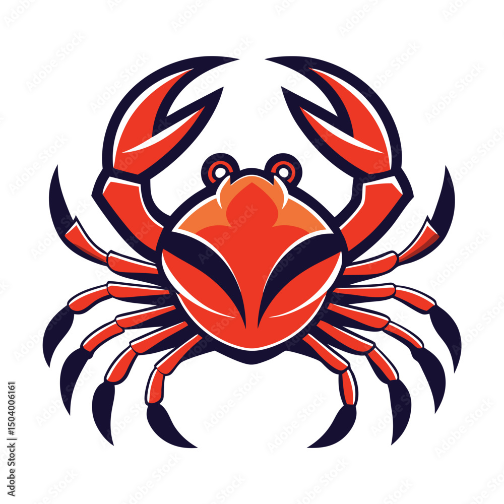 Fototapeta premium crab-color isolated-crab-on-white-background
