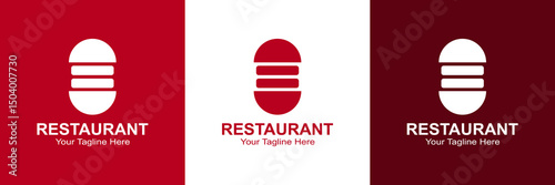 Modern Burger Joint Logo with Minimalist Burger - Editable EPS Vector