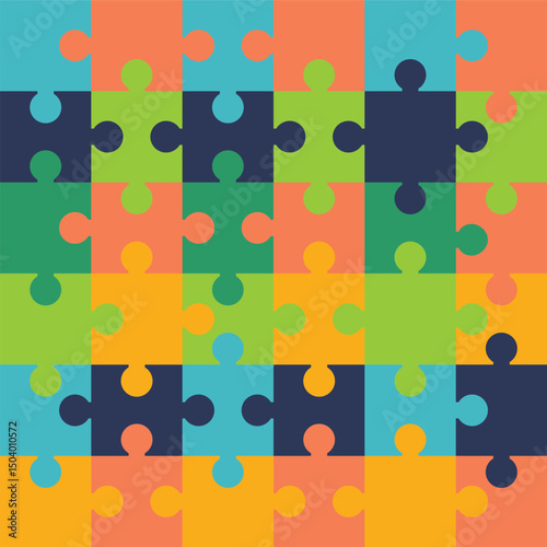 puzzle pattern background with pastels