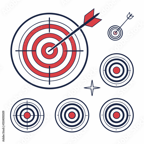 Bullseye-icon-pack  Printable Graphic Design File Digital Download for Commercial Use