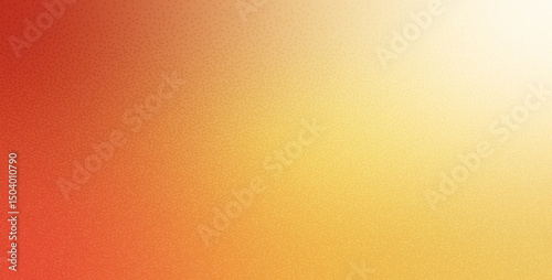Warm gradient grainy background. Sunny autumn gradation template. Vector bright fall backdrops with blur noise effect. Soft ombre orange yellow and red wallpaper. Sun light abstract graphic design.