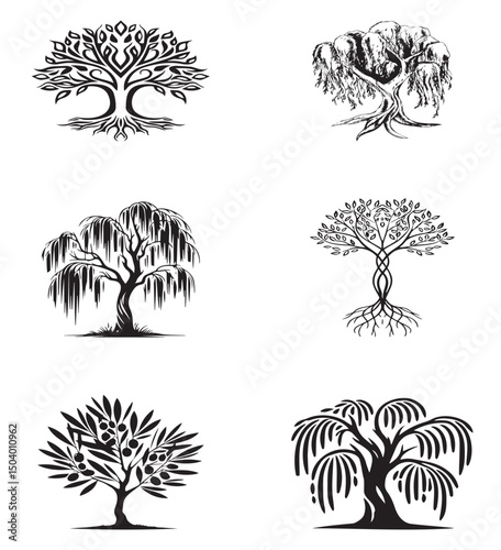 tree vector file pictures