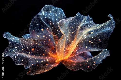 Microscopic view of a patterned