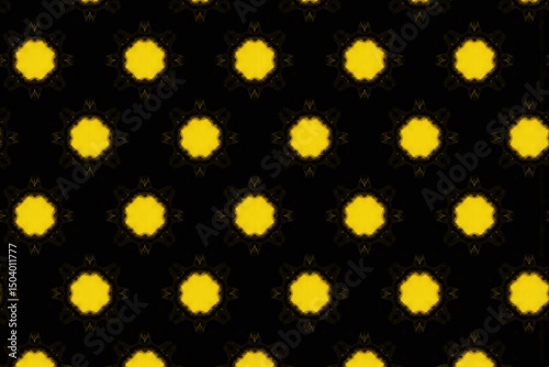 black and gold background with a hexagonal pattern