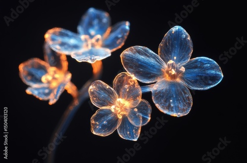 Neon-lit microscopic view of a forget