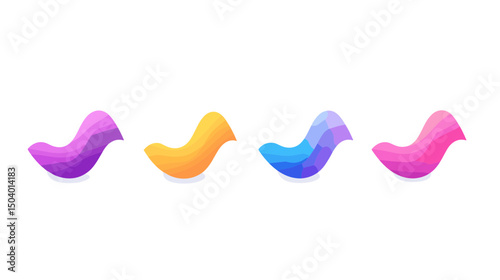 Abstract Fluid Shapes with Gradient Colors in Modern Digital Design for Creative Background