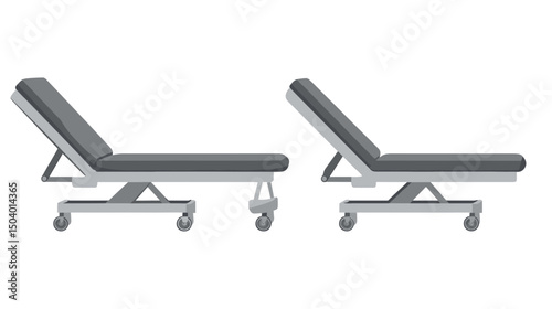 Adjustable Medical Treatment Couch for Clinic Use with Sleek Design and Mobility Features