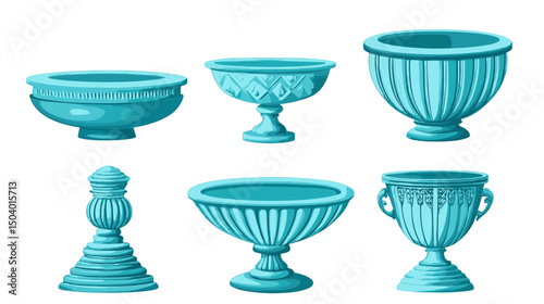 Collection of Elegant Blue Decorative Vases in Various Shapes and Designs for Stylish Interiors