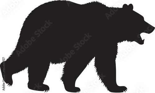 Bear Silhouette Vector Clipart Set

