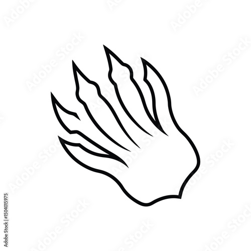 animal claw scratches mark on white background