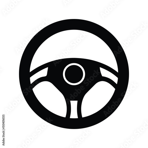 car steering wheels silhouette icon isolated on white background