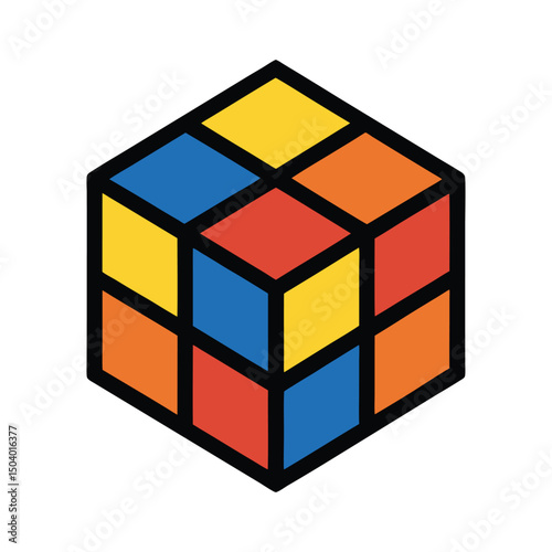 colorful cubes icon vector illustration on white background