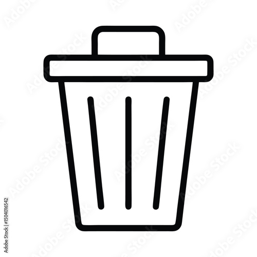 trash bin icon on white background