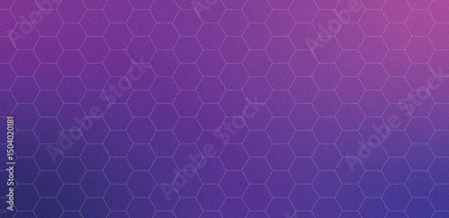 purple futuristic abstract background. technology background with hexagonal panel pattern, and grainy, or noisy texture. banner background with copyspace