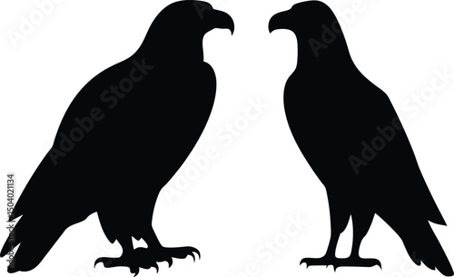 Eagle Silhouette Vector, Black Eagle vector illustration