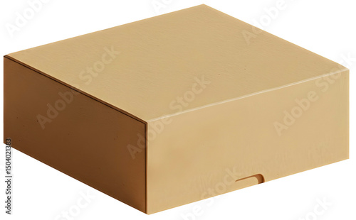 PNG of cardboard box. Transparent cardboard box for mockup