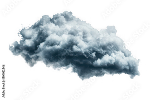 Dark cumulus cloud isolated on transparent background