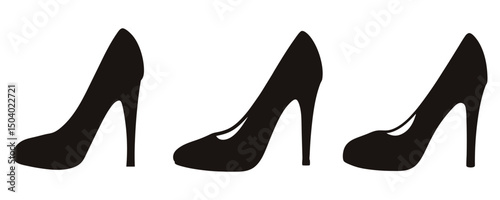 shoe high heel silhouette vector, woman shoe high heel clipart