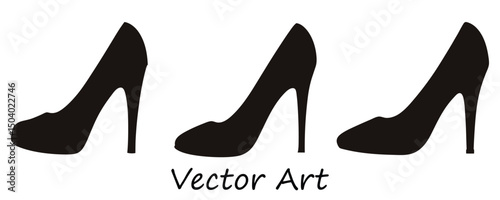 shoe high heel silhouette vector, woman shoe high heel clipart