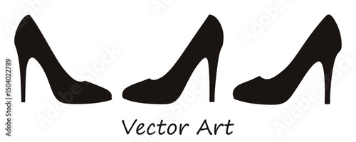 shoe high heel silhouette vector, woman shoe high heel clipart