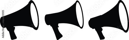 megaphone icon, megaphone loudspeaker silhouette vector